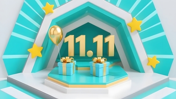 11.11购物节促销活动舞台背景