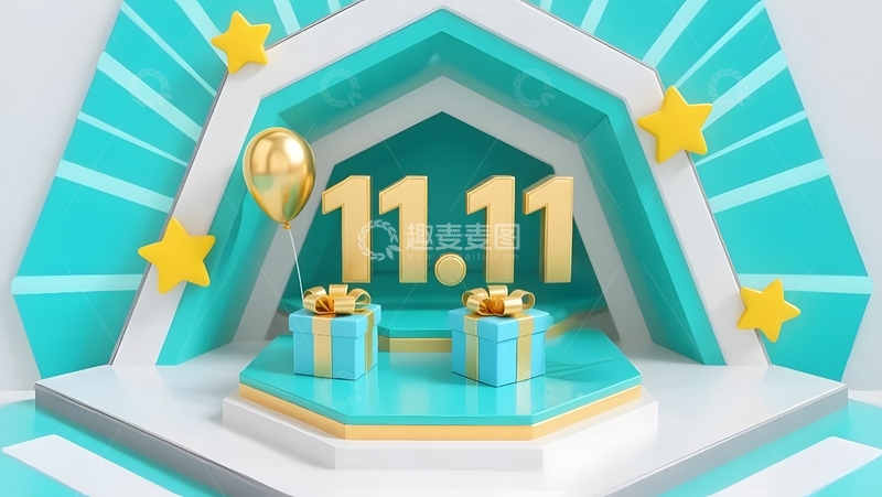 11.11购物节促销活动舞台背景