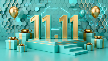 11.11购物节电商促销舞台背景