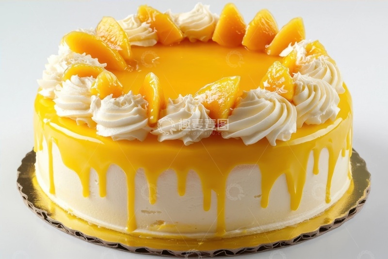高清大图下载【趣麦麦图】芒果奶油蛋糕摄影