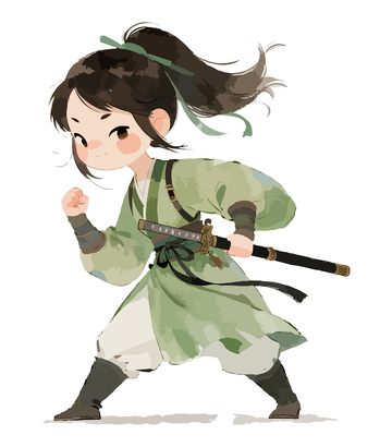 古风武侠少女插画