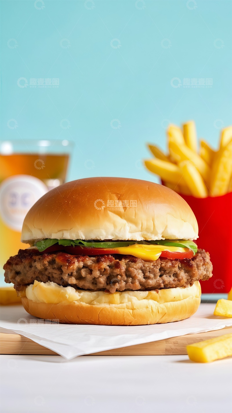 高清大图下载【趣麦麦图】快餐西餐汉堡薯条美食摄影