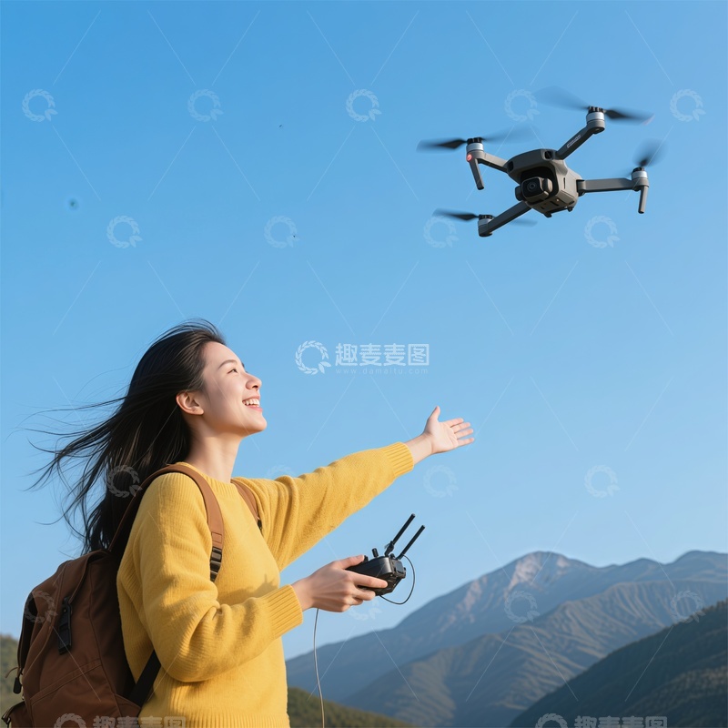 高清大图下载【趣麦麦图】户外无人机飞行体验活动