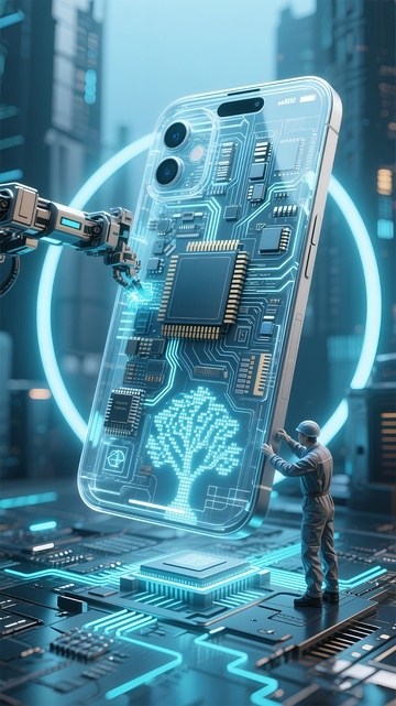 未来科技智能手机制造场景