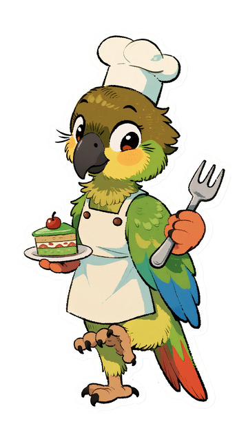 厨鸟当家：鹦鹉大厨的蛋糕盛宴