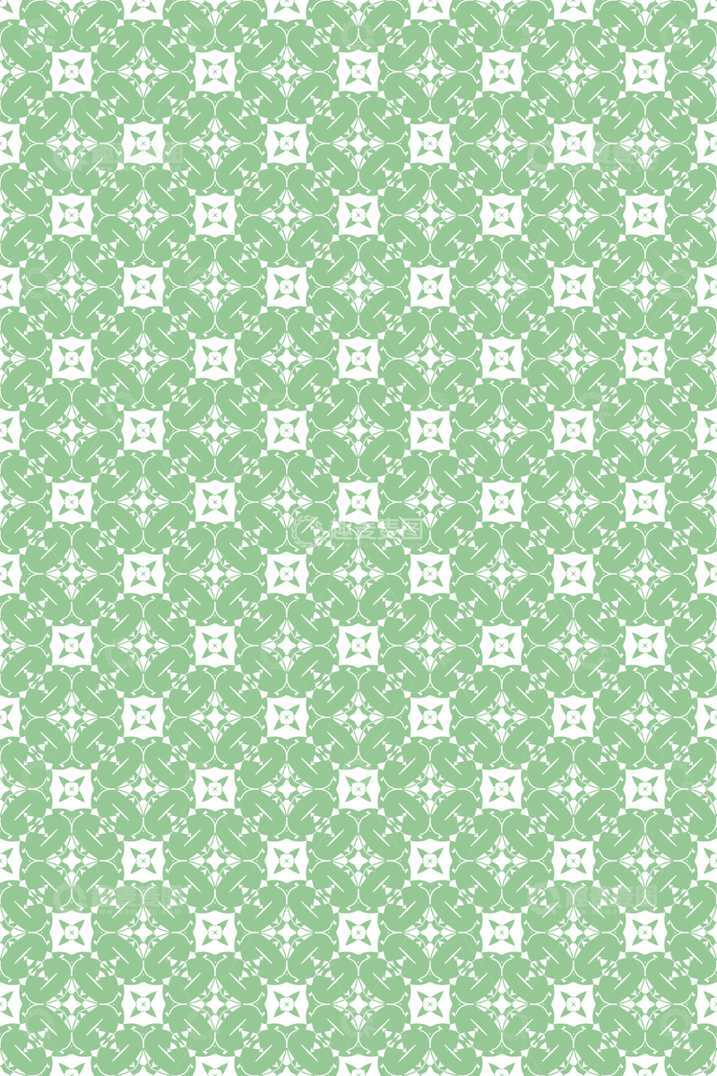 绿色几何花纹无缝图案56