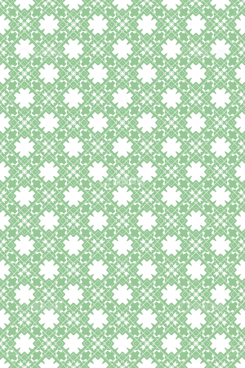 绿色几何花纹无缝图案20