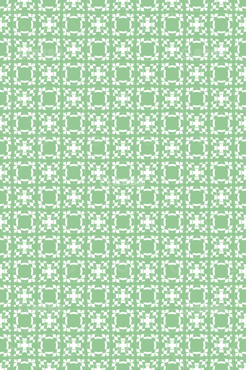 绿色几何花纹无缝图案18