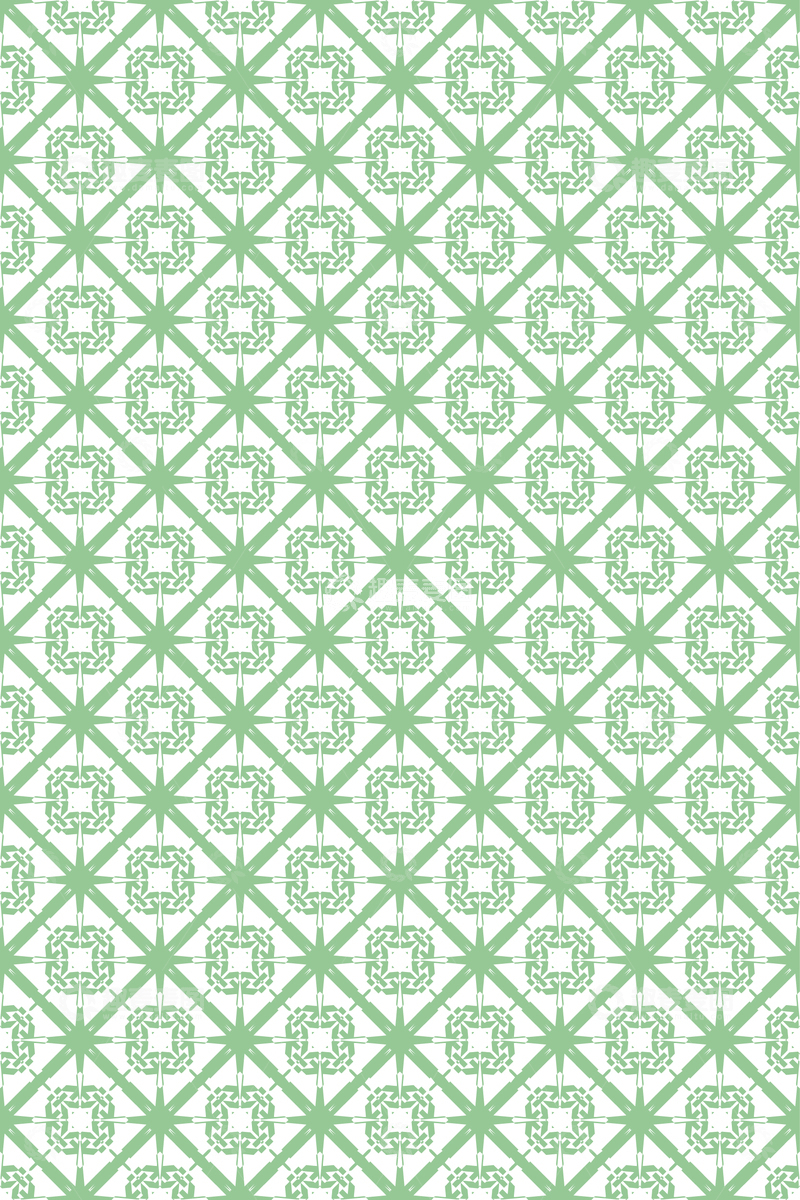 绿色几何花纹无缝图案24