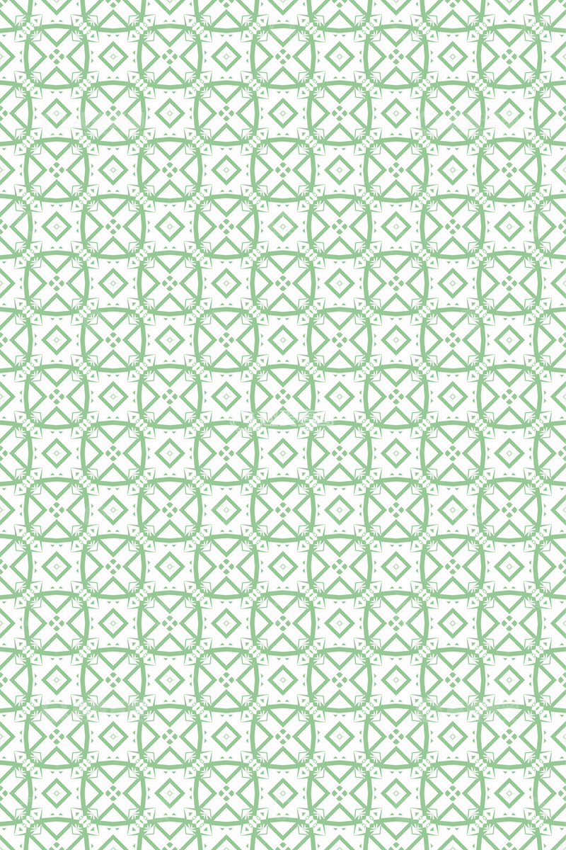 绿色几何花纹无缝图案12