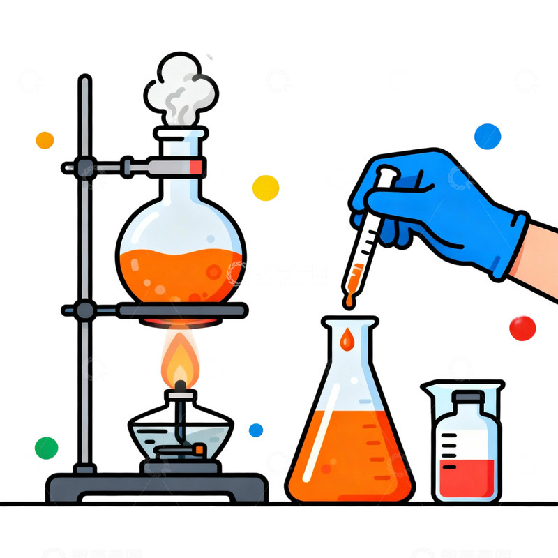 高清大图下载【趣麦麦图】手绘实验场景