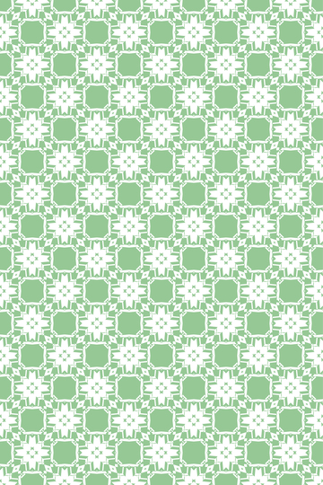 绿色几何花纹无缝图案99
