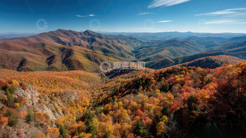 高清大图下载【趣麦麦图】山峦  染秋  苍黛 