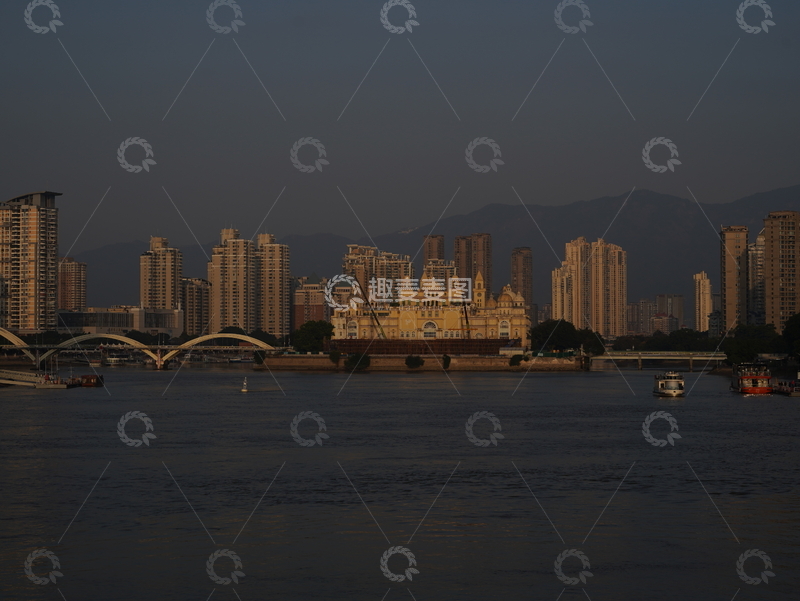 高清大图下载【趣麦麦图】傍晚的广州真好看