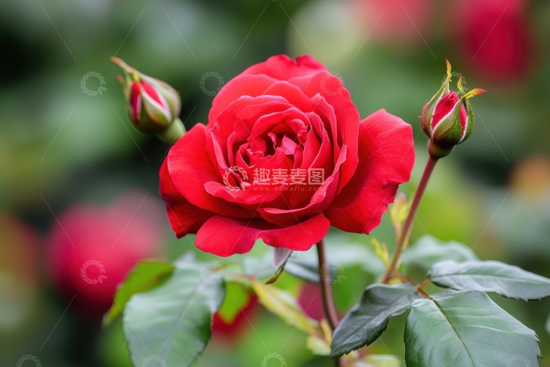 高清大图下载【趣麦麦图】盛开的月季花花卉