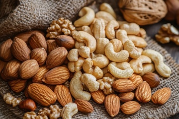 一堆腰果坚果美食