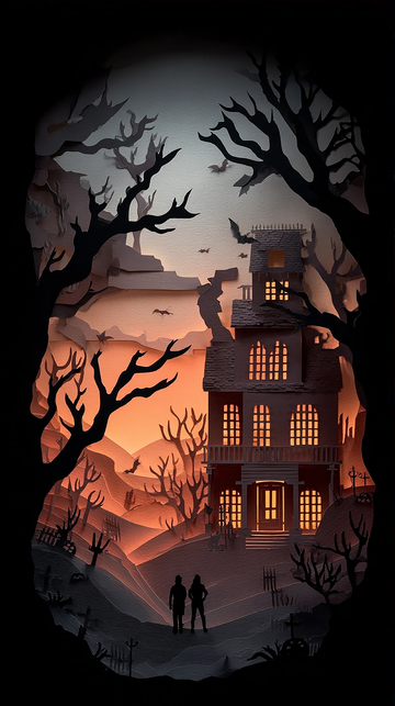 黑暗中的鬼屋探秘