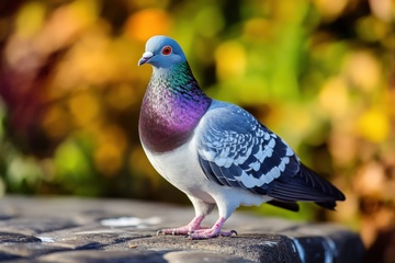 站在土地上的一只小鸽子