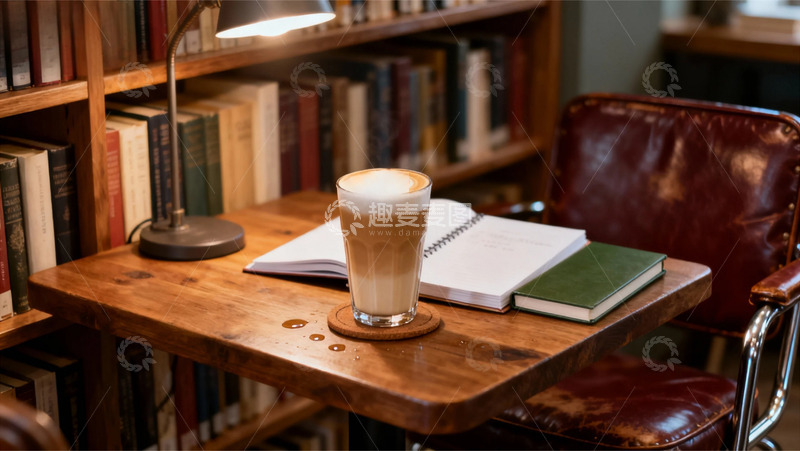 高清大图下载【趣麦麦图】书香咖啡静谧书房