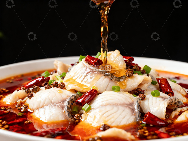 高清大图下载【趣麦麦图】川味水煮鱼美味佳肴摄影图片
