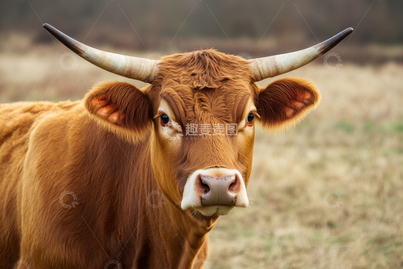 高清大图下载【趣麦麦图】一只老黄牛特写摄影