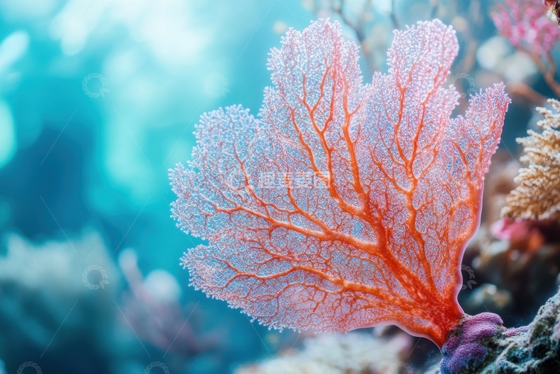 高清大图下载【趣麦麦图】大海里生长的红色珊瑚