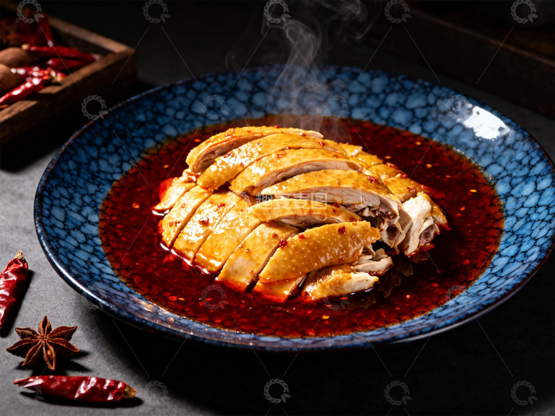 高清大图下载【趣麦麦图】麻辣口水鸡美食摄影