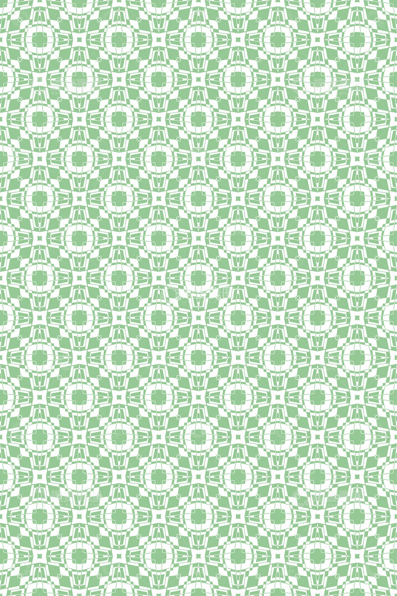绿色几何花纹无缝图案134