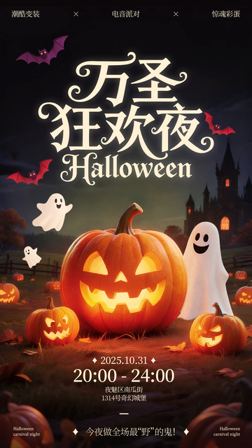 万圣节狂欢夜海报