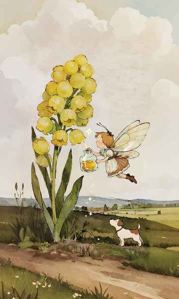 梦幻花园精灵采蜜图