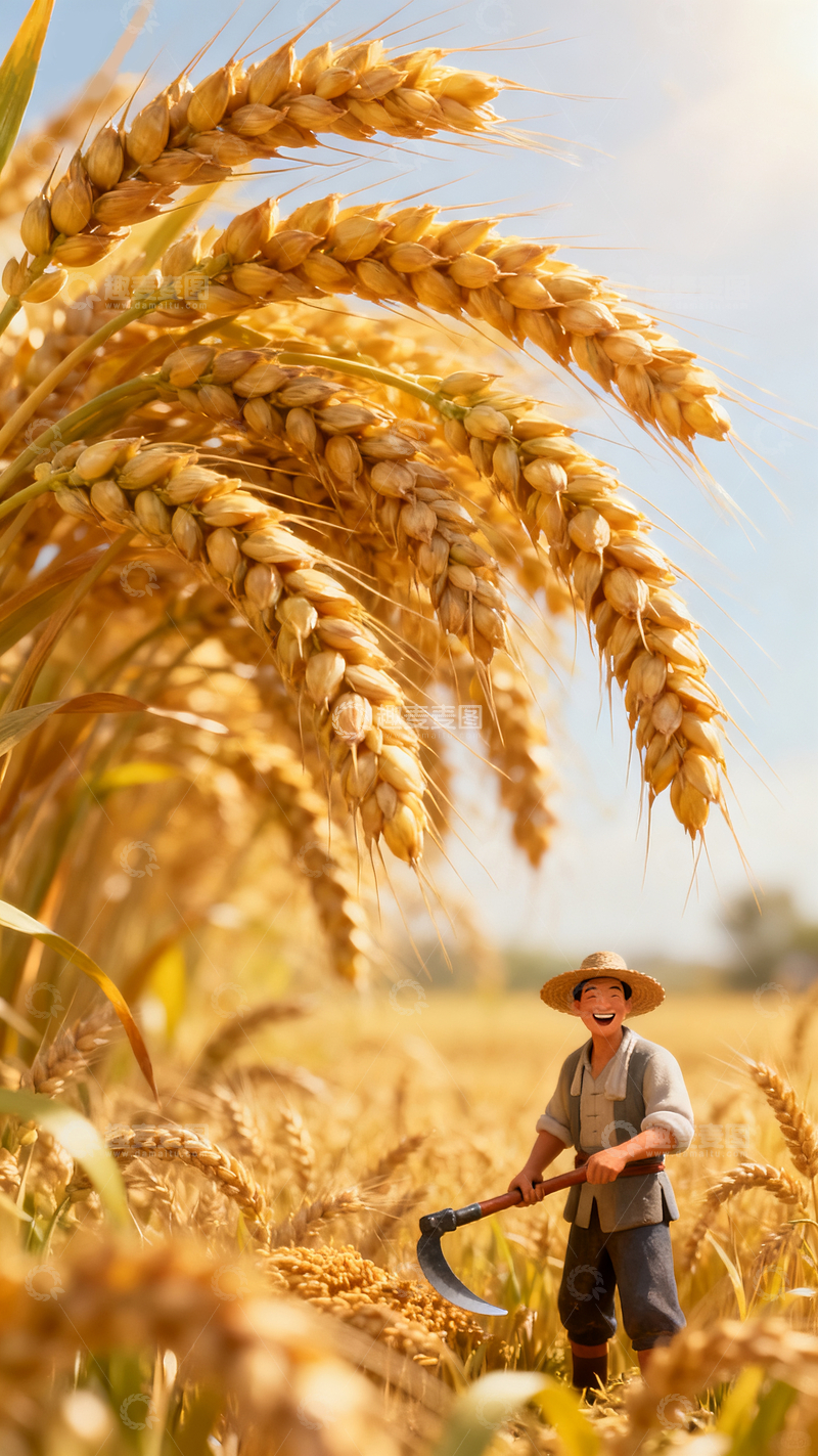 源文件下载【趣麦麦图】微距农民丰收景象1