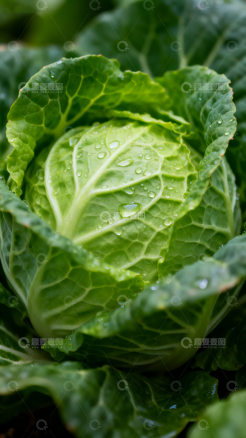 源文件下载【趣麦麦图】蔬菜包菜特写4