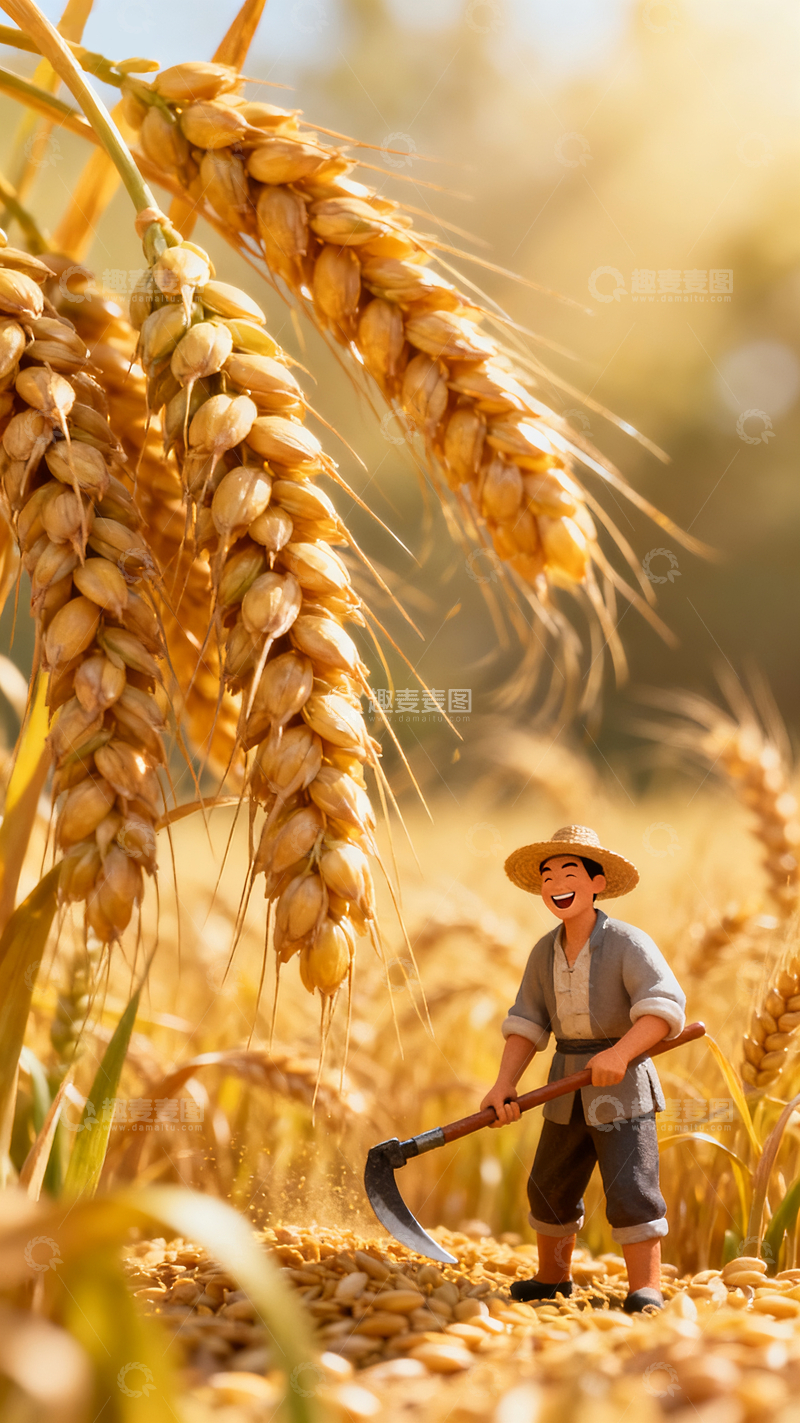 源文件下载【趣麦麦图】微距农民丰收景象4