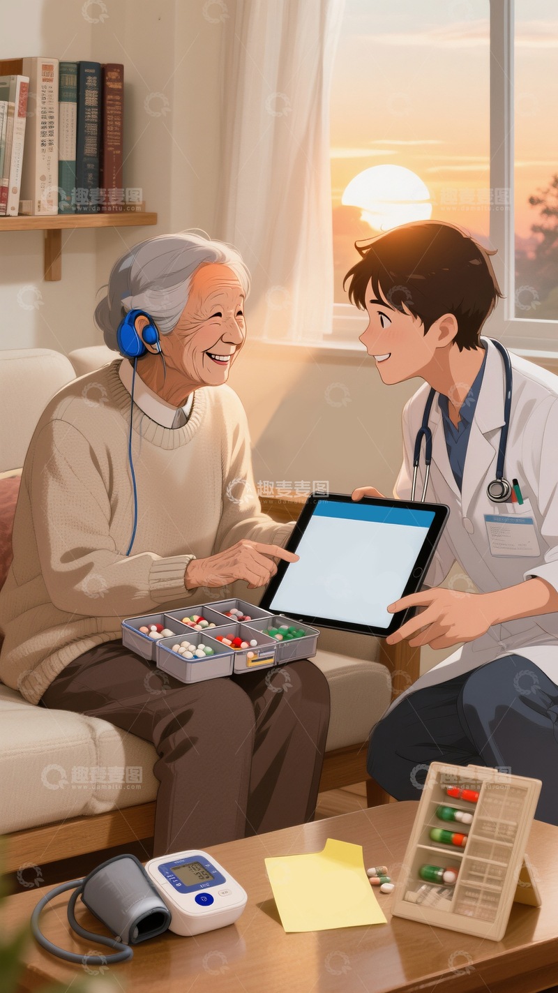 源文件下载【趣麦麦图】医生上门看诊