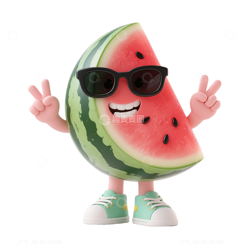 卡通西瓜形象设计素材