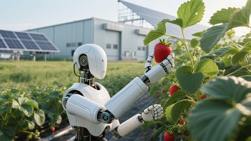 智能农业场景机器人采摘草莓