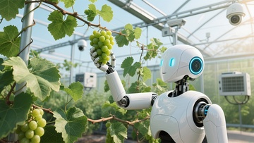 智能科技农业机器人采摘葡萄