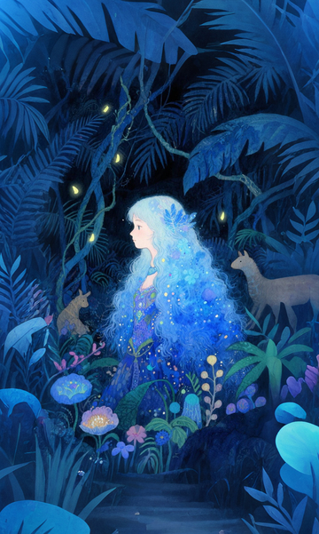 梦幻森林精灵插画