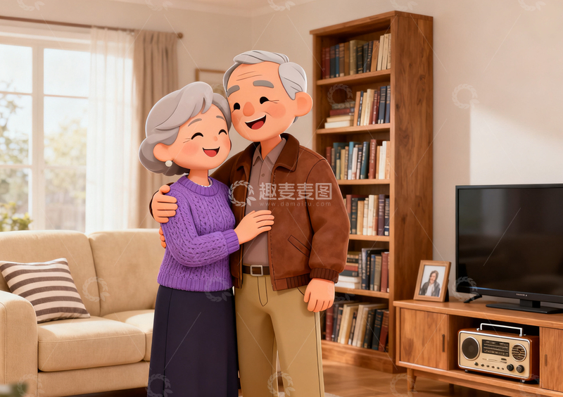 源文件下载【趣麦麦图】-3d卡通爷爷奶奶3