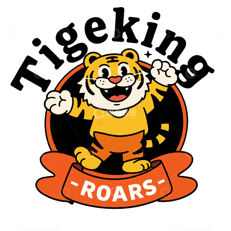 橙黑萌趣：品牌标识设计