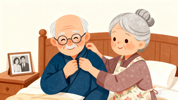 扁平漫画风格爷爷奶奶5