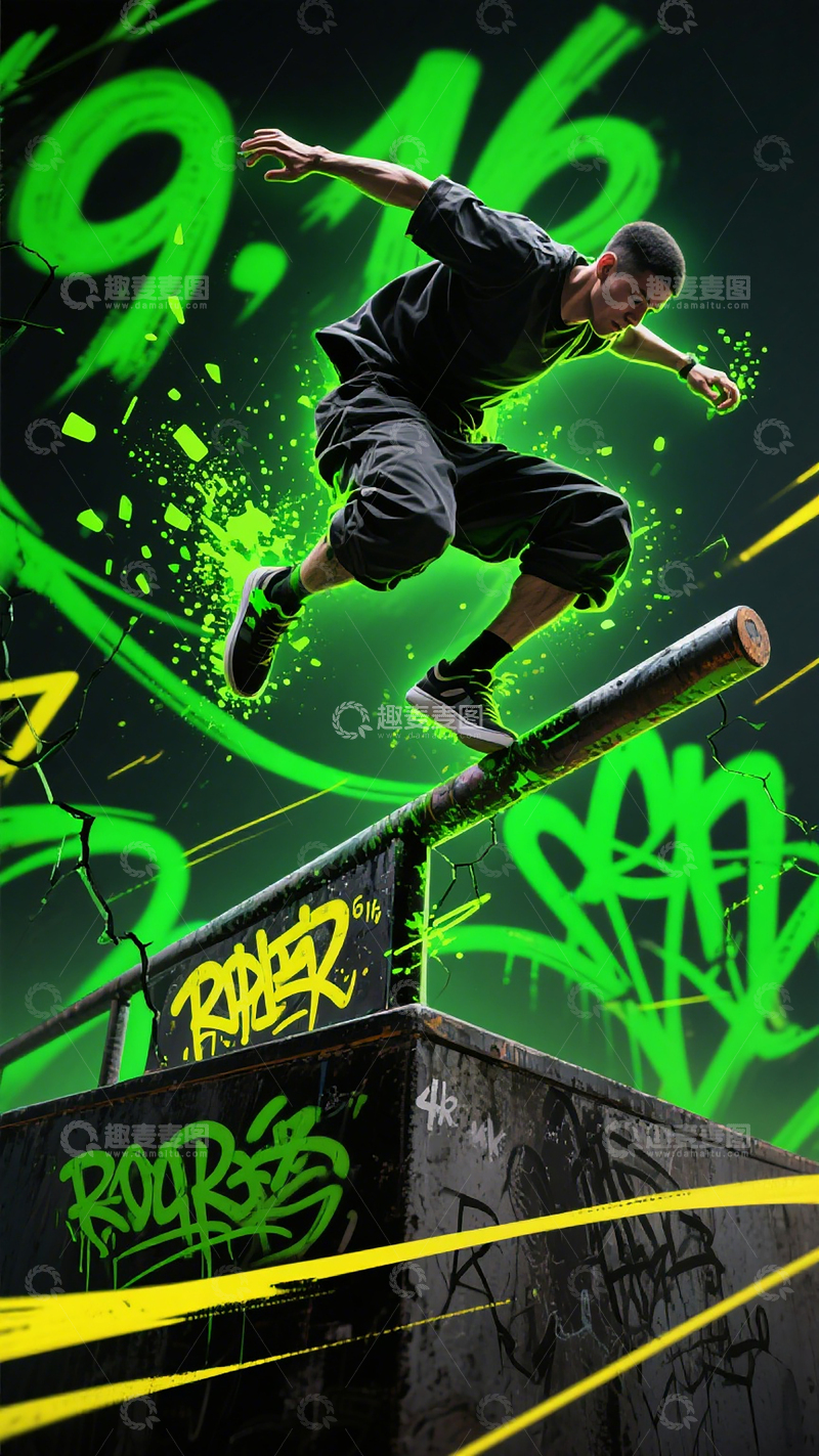 高清大图下载【趣麦麦图】运动系列海报9