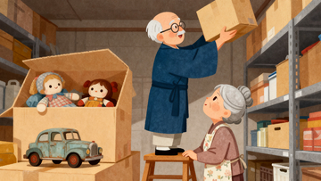 扁平漫画风格爷爷奶奶8