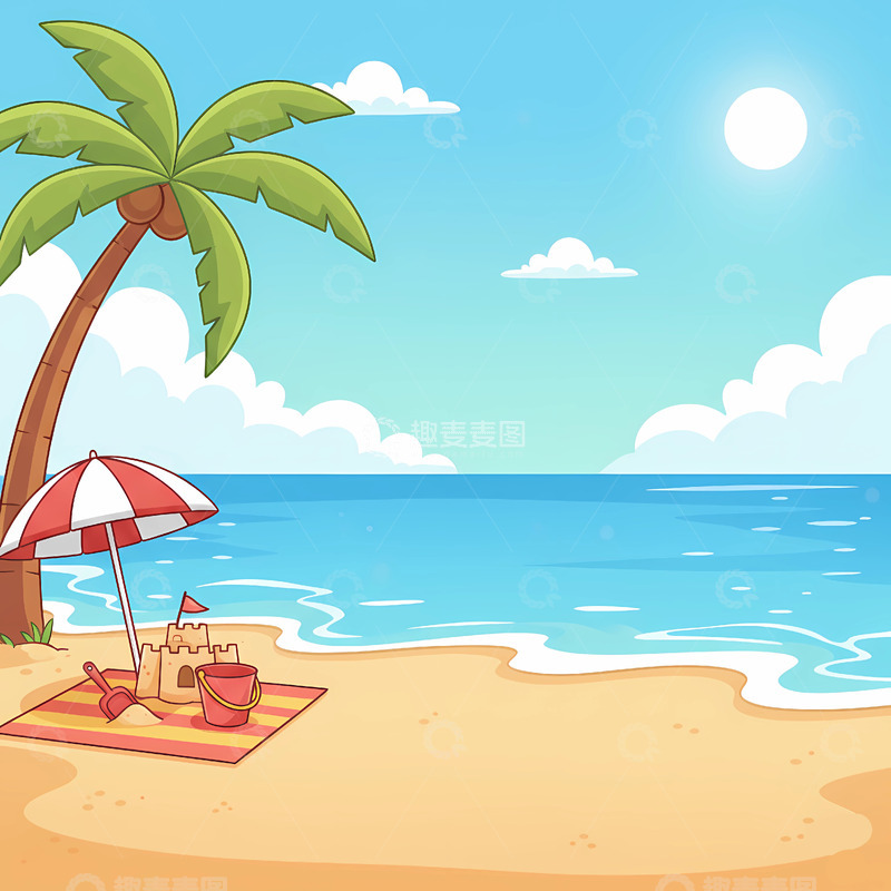 高清大图下载【趣麦麦图】插画动漫夏天