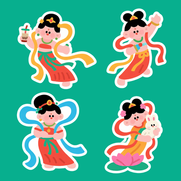 q版敦煌飞天神女1