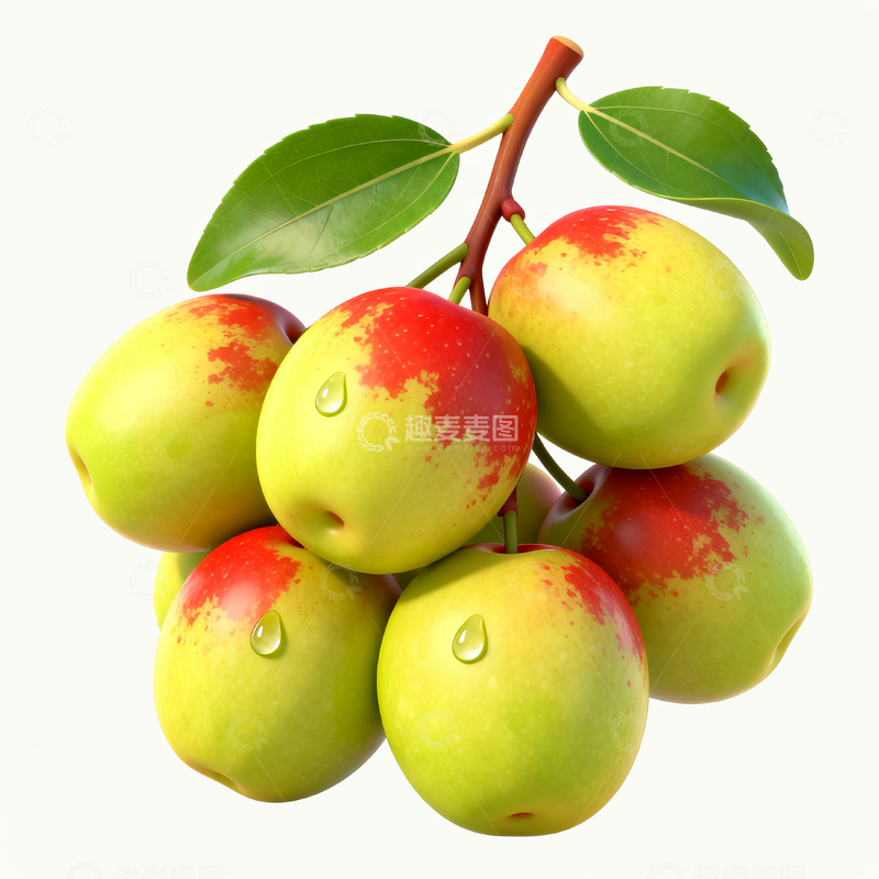 源文件下载【趣麦麦图】一串青枣素材3