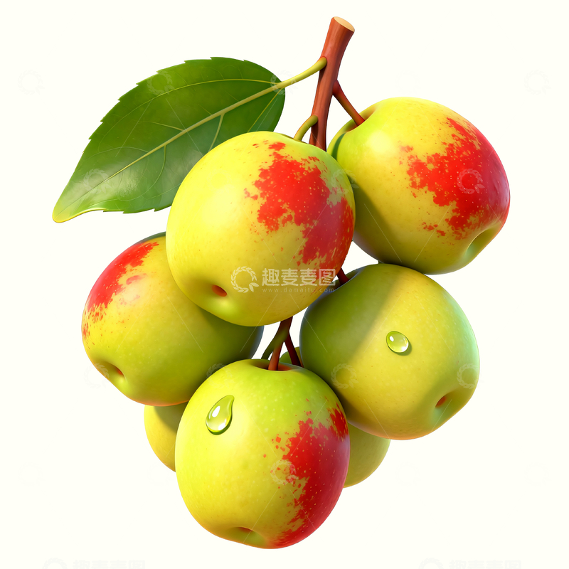 源文件下载【趣麦麦图】一串青枣素材2