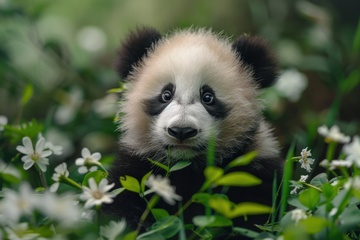 丛林里的一只小熊猫