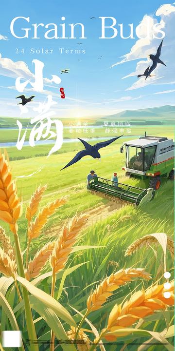 小满农耕插画
