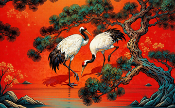 东方鹤树山水艺术画作